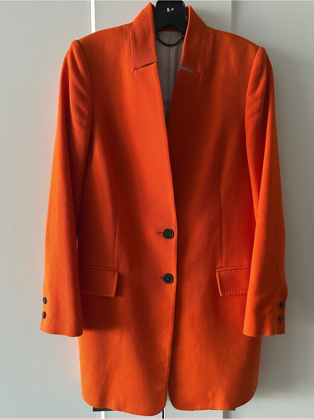 Jigsaw Orange Tailored Single-Breasted Blazer Coat
